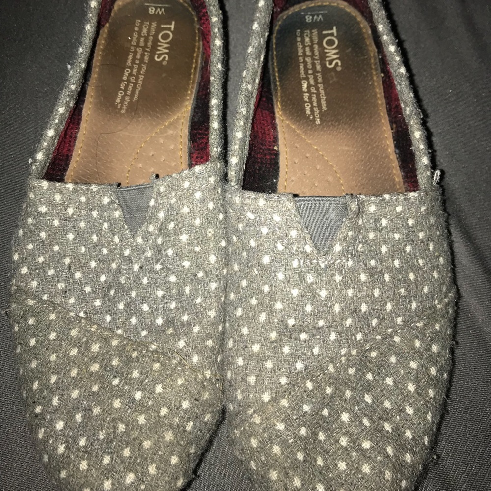 Toms polkadot slip on shoes